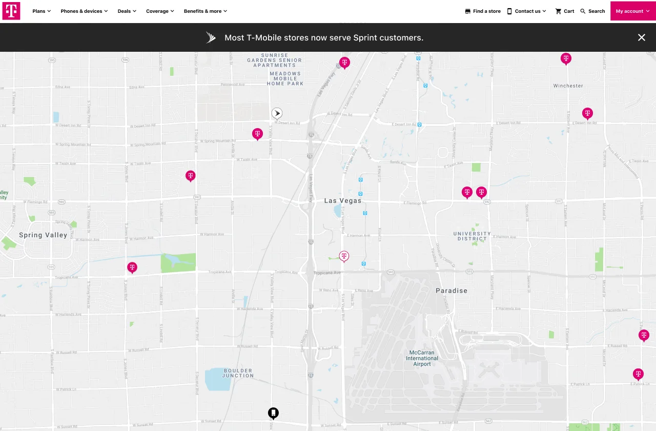 T-Mobile store locator map and list 01